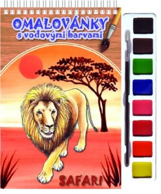 Maľovanie vodou Omaľovánky s vodovými farbami a štetcom Safari