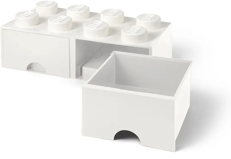Úložný box LEGO Úložný box 8 s šuplíky - biela