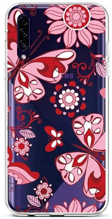 Kryt na mobil TopQ Samsung A30s silikón Pink Butterfly 45297