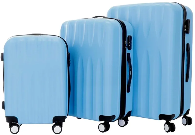 Sada kufrov Sada 3 kufrov T-class TPL-3029, M, L, XL, ABS, (svetlo modrá)