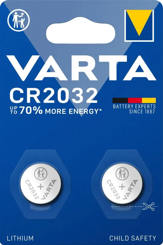 Gombíková batéria VARTA špeciálna lítiová batéria CR2032 2ks