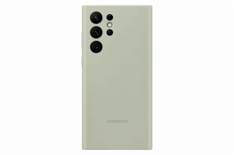 Kryt na mobil Samsung Galaxy S22 Ultra 5G Silikónový zadný kryt olivovo zelený