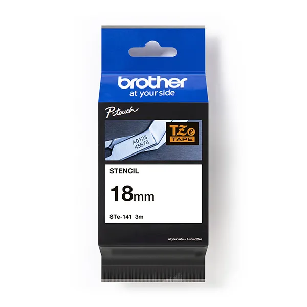 Brother originálna páska do tlačiarne štítkov, Brother, STE-141, 3m, 18mm, kazeta s páskou Stencil