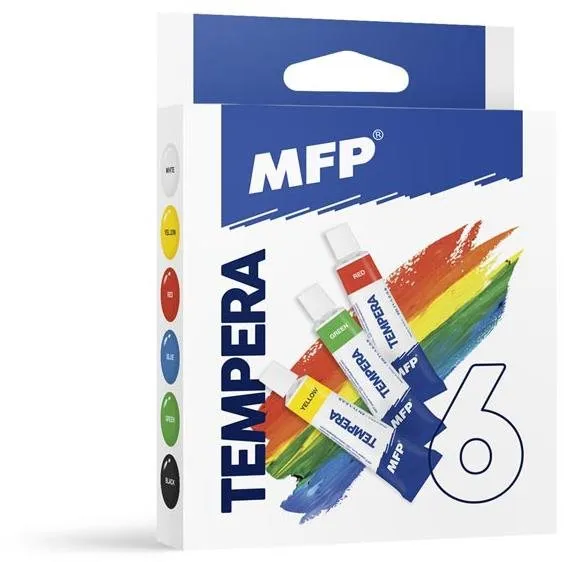 Tempery MFP Paper 12 ml set 6 farieb
