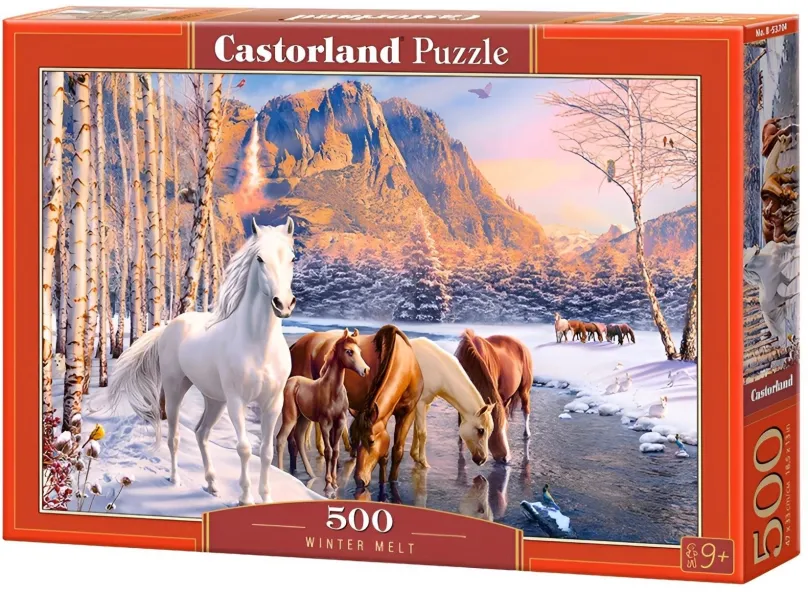 Puzzle CASTORLAND Puzzle Stádo koní 500 dielikov
