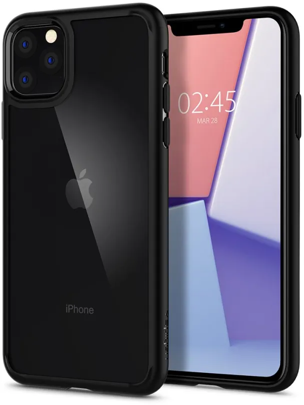 Kryt na mobil Spigen Ultra Hybrid Black iPhone 11 Pro, pre Apple iPhone 11 Pro, materiál p