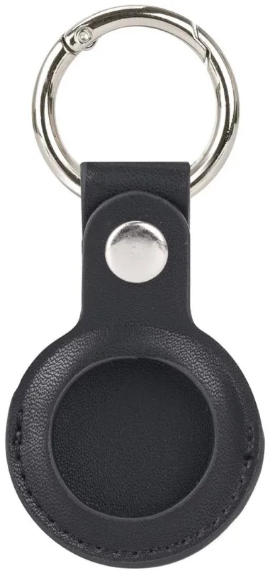 AirTag kľúčenka RhinoTech puzdro PU na kľúče pre Apple AirTag čierna