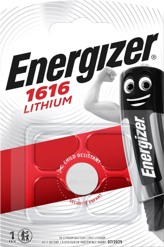 Gombíková batéria Energizer Lítiová gombíková batéria CR1616