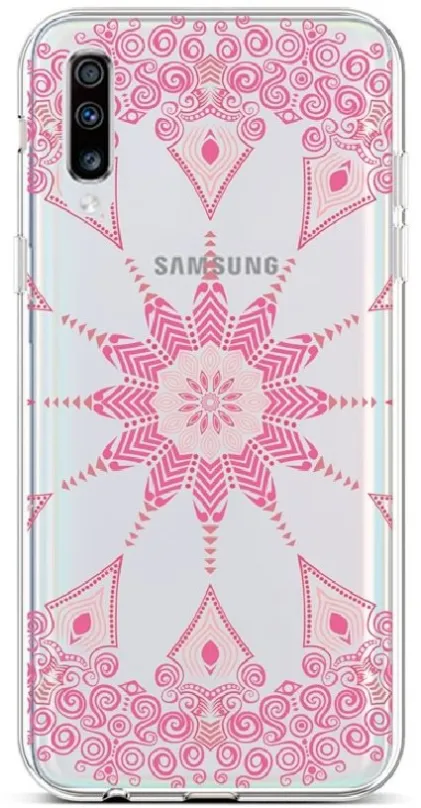 Kryt na mobil TopQ Samsung A70 silikón Pink Mandala 42015