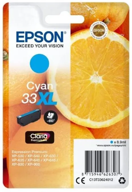 Cartridge Epson T3362 XL azúrová