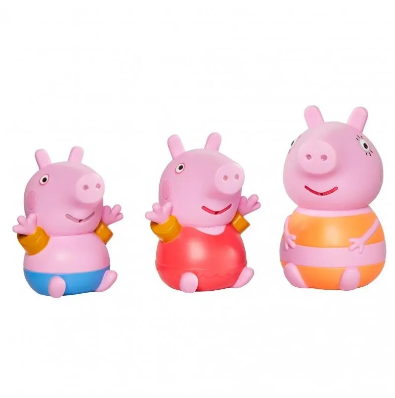 Hračka do vody TOOMIES - Prasiatko Peppa Pig, mamička a Tom - striekajúce hračky do vody