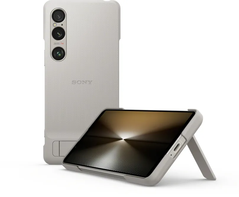 Kryt na mobil Sony kryt so stojanom pre Xperia 1 VI sivý