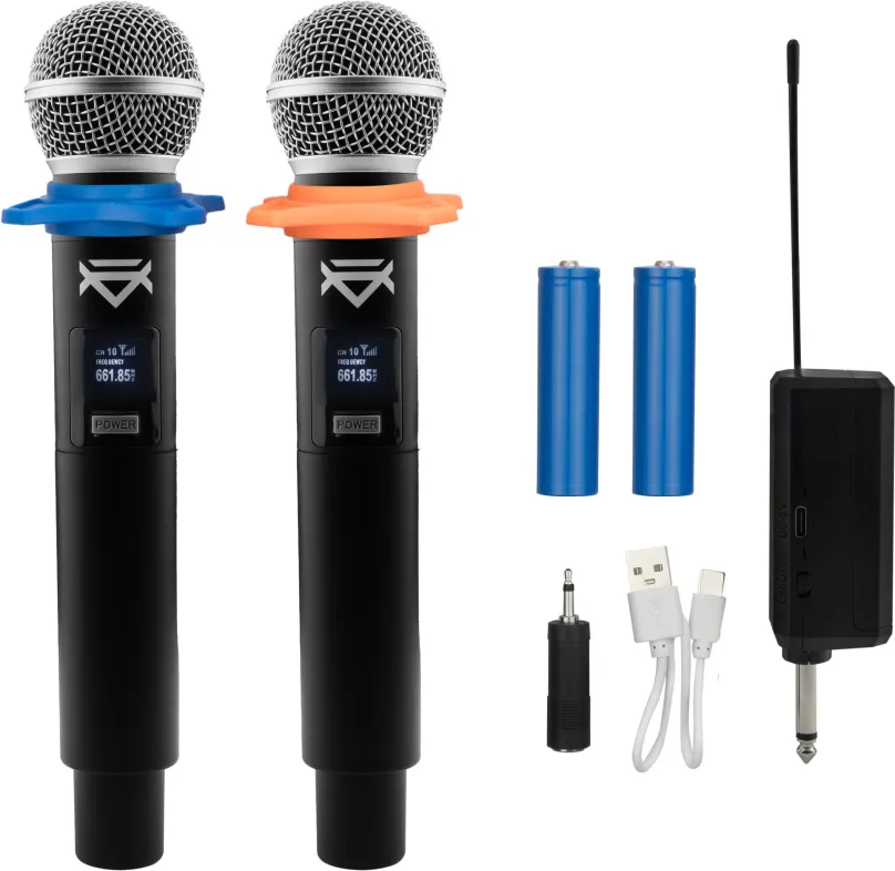 Mikrofón Veles-X Dual Wireless Handheld Microphone Party Karaoke System with Receiver