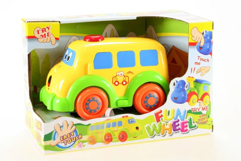 Auto Baby autíčko autobus, vhodné pre deti od 1 roku, dĺžka autíčka je 15 cm, vydáva zvuk