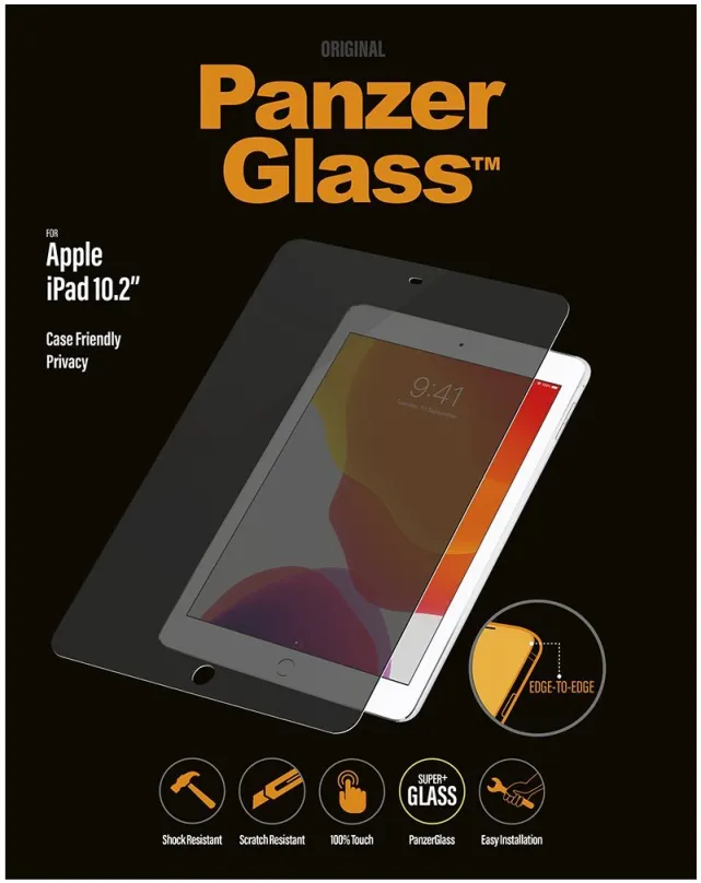 Ochranné sklo PanzerGlass Edge-to-Edge Privacy pre Apple iPad 10.2 '' číre