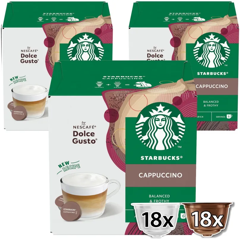 Kávové kapsule Starbucks by Nescafé Dolce Gusto Cappuccino, 3 balenia