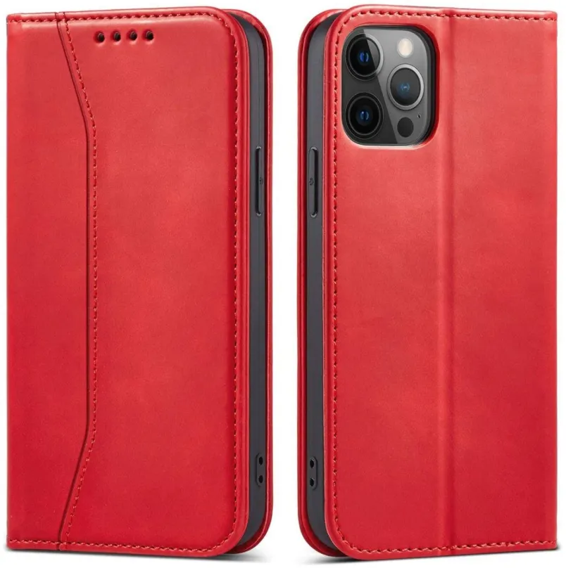 Púzdro na mobil Magnet Fancy knižkové kožené púzdro na iPhone 12 Pro Max, červené