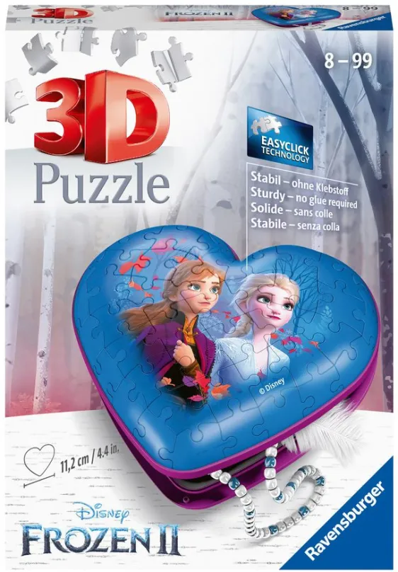 Puzzle Ravensburger 3D 112364 Srdce Disney Ľadové kráľovstvo 2 54 dielikov