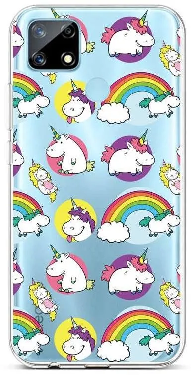 Kryt na mobil TopQ Realme 7i silikón Chunky Unicorns 62535