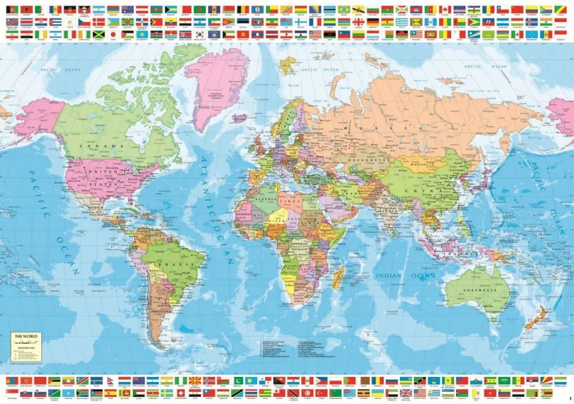 Puzzle Puzzle Politická mapa sveta 1500 dielikov