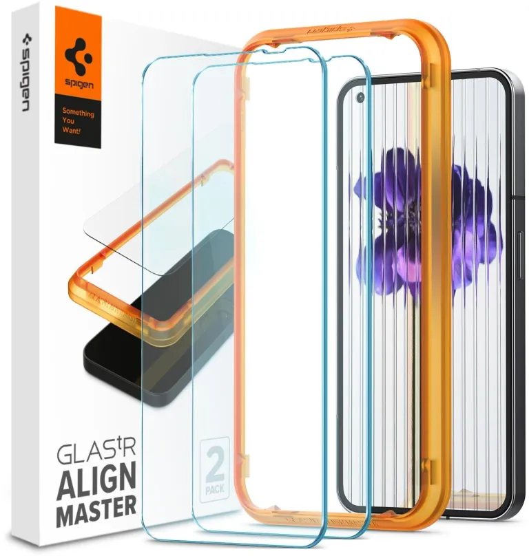 Ochranné sklo Spigen Glass AlignMaster 2 Pack Clear Nothing Phone (1), pre Nothing Phone (
