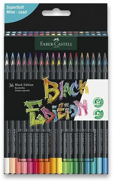 Pastelky Pastelky FABER-CASTELL Black Edition, 36 farieb