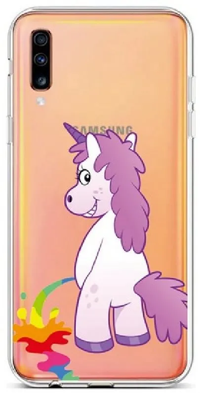 Kryt na mobil TopQ Samsung A70 silikón Rude Unicorn 42014