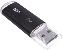 Flash disk Silicon Power Ultima U02 Black 8 GB, 8 GB - USB 2.0, konektor USB-A, rýchlosť z