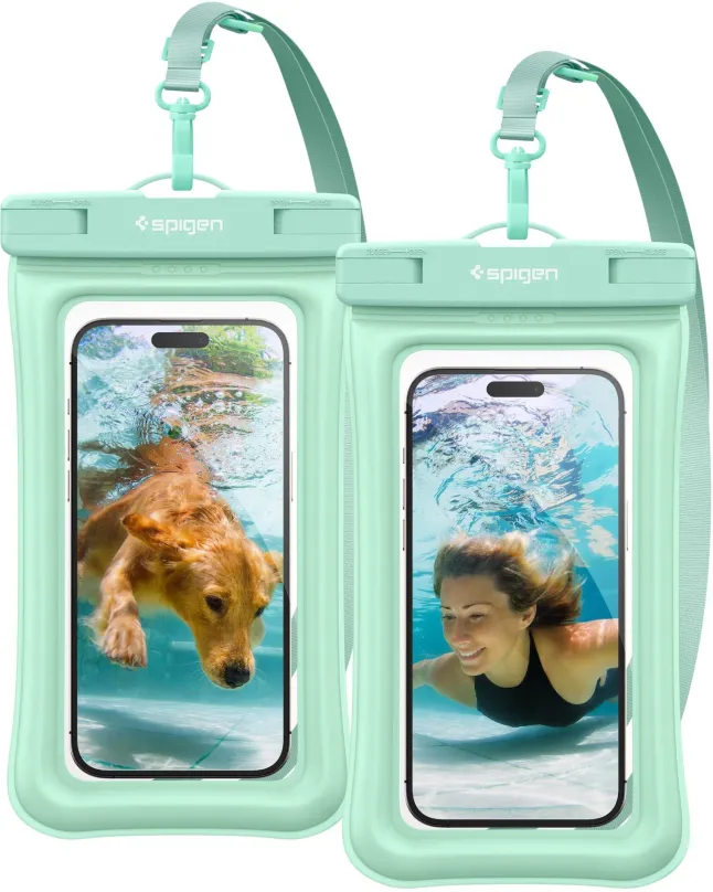 Puzdro na mobil Spigen Aqua Shield WaterProof Floating Case A610 2 Pack Mint