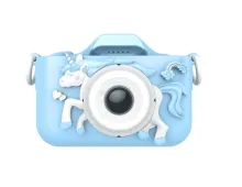 OEM Detský digitálny fotoaparát FullHD X5 jednorožec, modrý