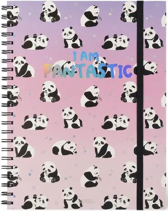 Poznámkový blok Legami Trio Spiral Notebook - Maxi Panda (Pantastic lilac)