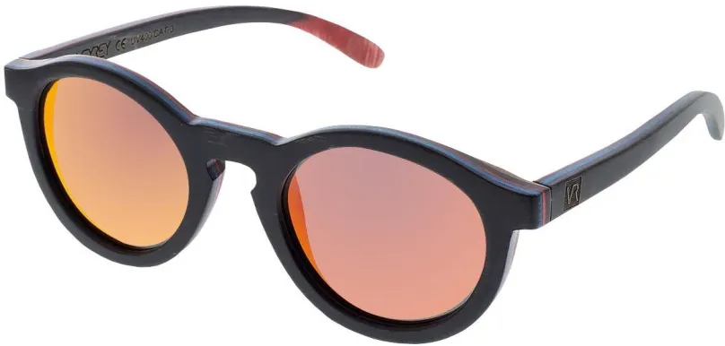Slnečné okuliare VeyRey Slnečné okuliare drevené polarizačné oválne Hornbeam červené sklá