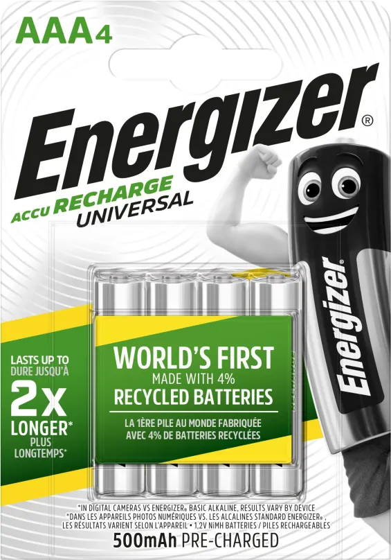 Nabíjacie batérie Energizer Universal AAA 500mAh 4ks
