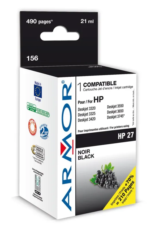 WECARE ARMOR ink kompatibilný s HPDJ 3325, C8727AE, 13ml, čierna/black