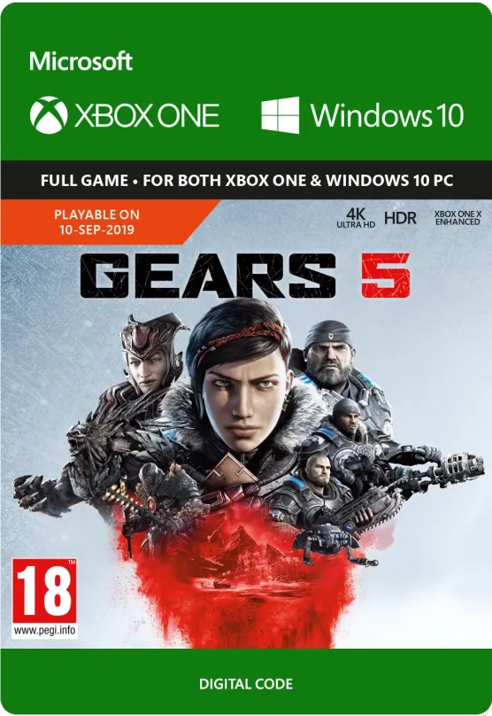 Hra na PC a XBOX Gears 5 - Xbox Digital, elektronická licencia, kľúč pre Xbox Live, žáner: