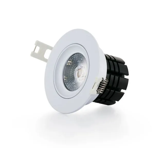 Podhľadové stmievateľné LED svietidlo MINALOX MNLX LED Downlight 8W 24V 38 °, biele