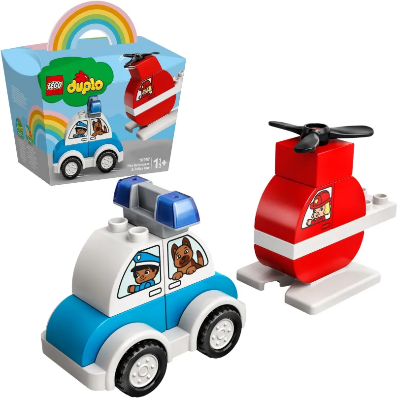 LEGO stavebnica LEGO® DUPLO® 10957 Hasičský vrtuľník a policajné auto