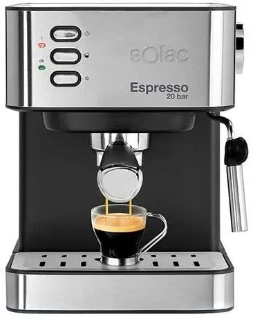Pákový kávovar Solac CE4481, do domácnosti, príkon 850 W, tlak 20 bar, materiál nerez,