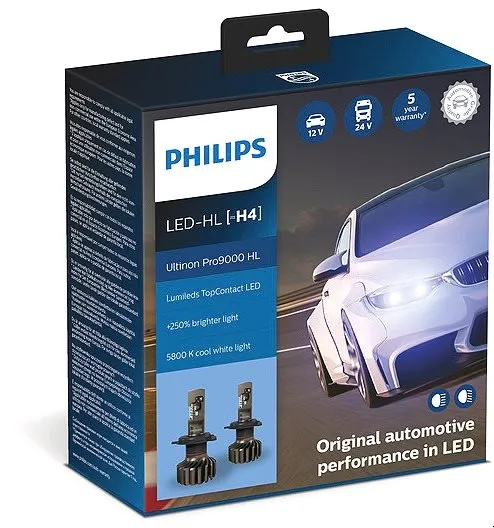 LED autožiarovka PHILIPS LED H4 Ultinon Pro9000 HL 2 ks