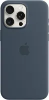 Kryt na mobil Apple iPhone 15 Pro Max Silikónový kryt s MagSafe búrkovo modrý