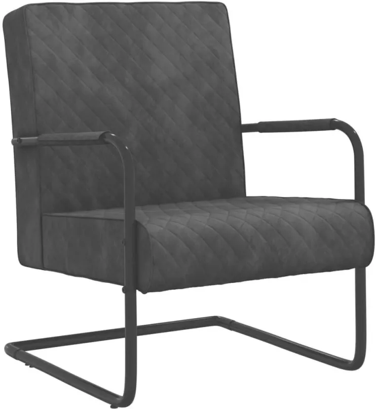 Kreslo Konzolová stolička tmavo šedá zamat, 325725