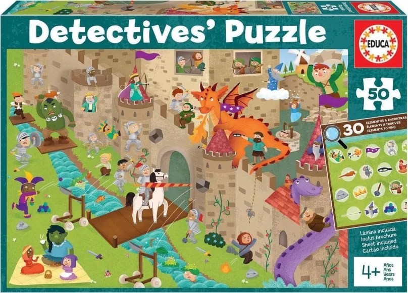 Puzzle Educa Detektívne puzzle Hrad 50 dielikov