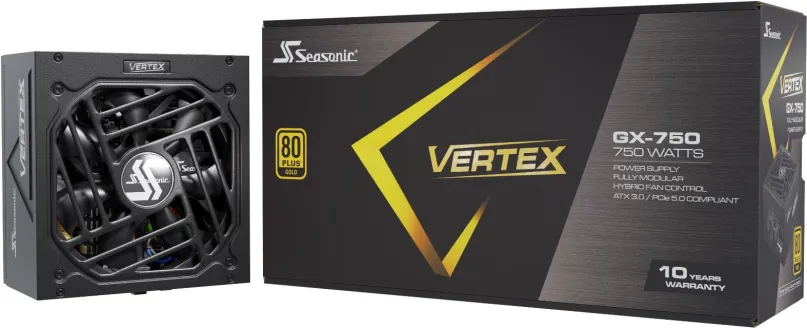 Počítačový zdroj Seasonic Vertex GX-750 Gold, 750 W, ATX, 80 PLUS Gold, 2 ks PCIe (8-pin /