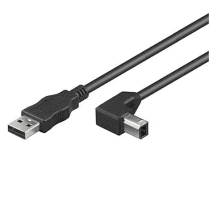 PremiumCord Kábel USB 2.0, AB, 0,5m (lomený konektor) 90 °