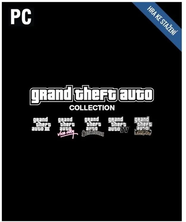 Hra na PC Grand Theft Auto Collection, elektronická licencia, kľúč pre Steam, žáner: akčný