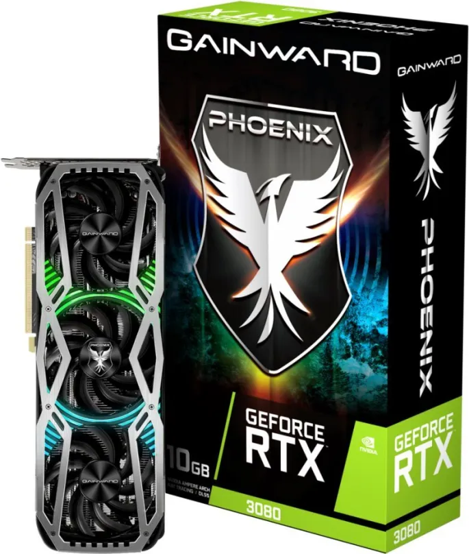 Grafická karta GAINWARD GeForce RTX 3080 Phoenix LHR, 10 GB GDDR6X (19000 MHz), NVIDIA Ge