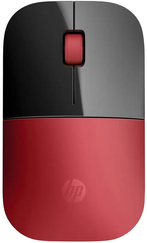 Myš HP Wireless Mouse Z3700 Cardinal Red, bezdrôtová, optická, symetrická, pripojenie cez