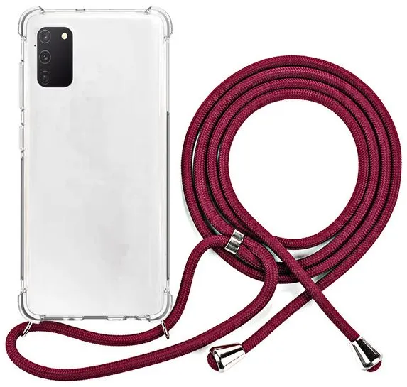 Kryt na mobil Epic Nake String Case Samsung Galaxy A41 - biela transparentná / červená