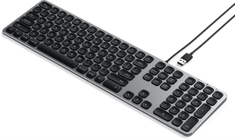 Klávesnica Satechi Aluminum Wired Keyboard pre Mac - Space Gray - US