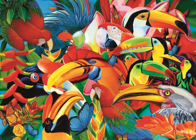 Puzzle Trefl Puzzle Farební vtáky 500 dielikov